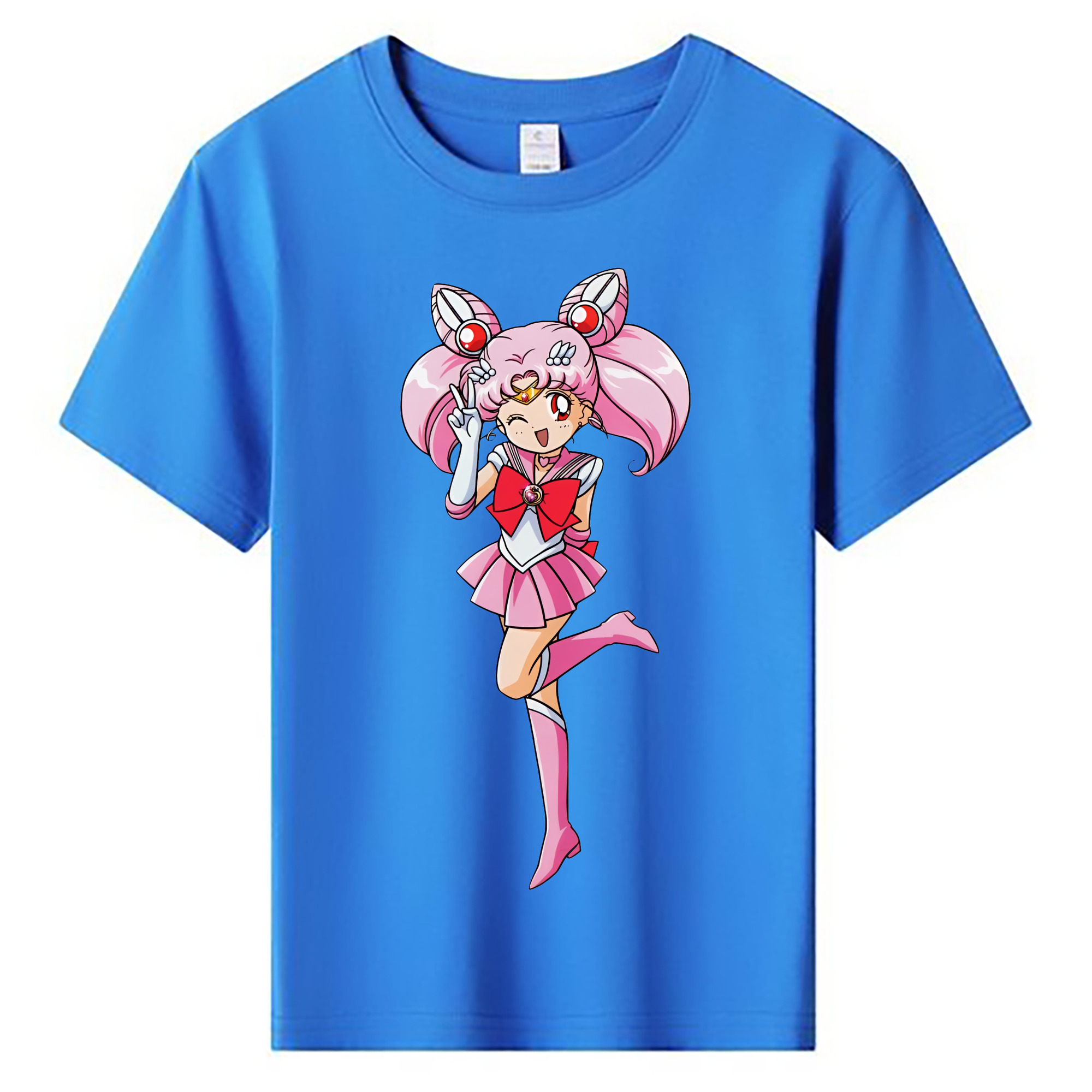 （画像用） 美少女戦士セーラームーン ちびうさ Sailor Moon Chibiusa Tsukino Usagi Small Lady Serenity 綿100％キッズTシャツ（フロントプリント）